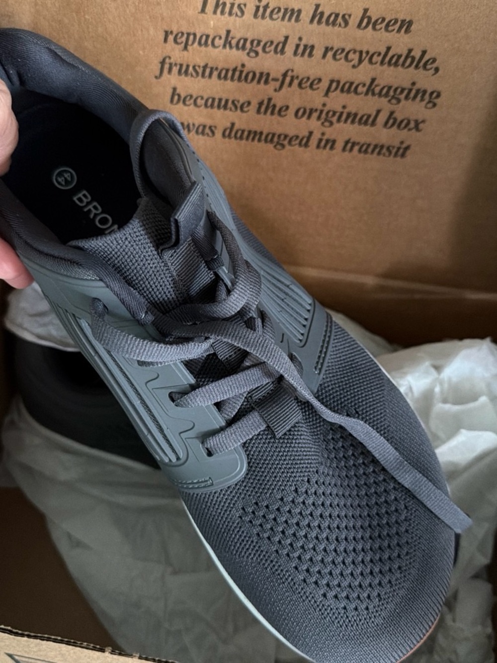 Brooks Men’s Charcoal Gray Athletic Running Shoes
